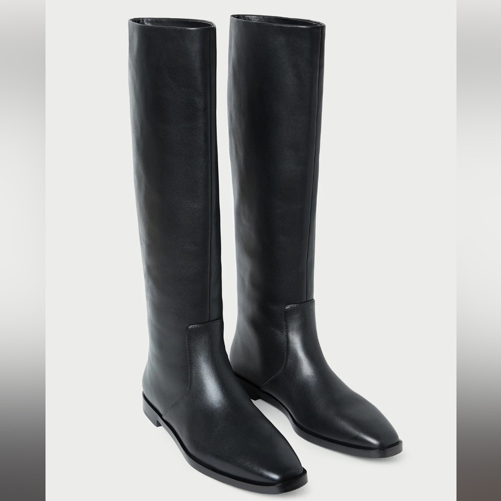 Loeffler Randall Tilly Black Leather Riding Tall Boot - Picture 2 of 7